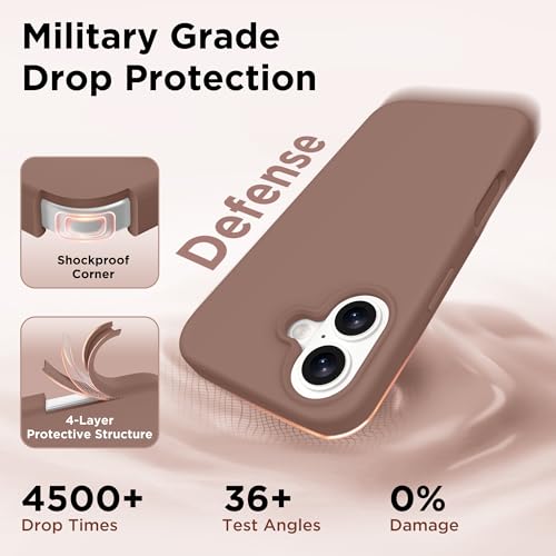 Image of GolbinBox Magnetic for iPhone 17 Case, Silicone Cover, Brown