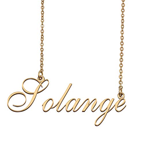 HUAN XUN Custom Made Delicate Any Name Necklace for Mother Solange