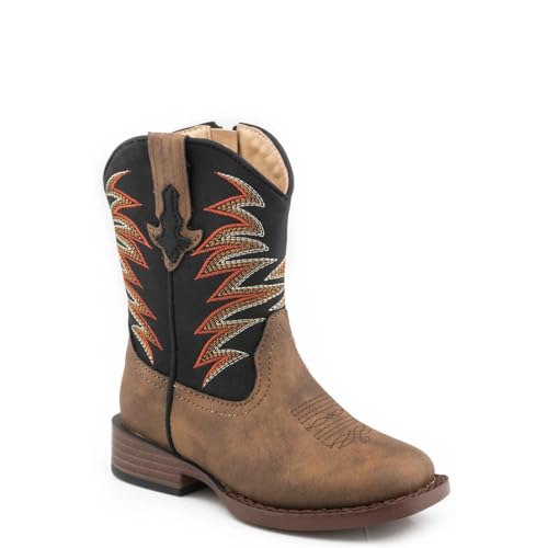 ROPER Childs Clint Square Toe Boots 12 Black2