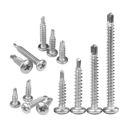 ナベ頭ピアスビス 木ネジ M4.2 M4 16mm 25mm 32mm 38mm 45mm 50mm 十字穴付リルねじ 鉄 ステンレス ナベ頭ドリルねじセット (鍋頭4.2H50-30本)