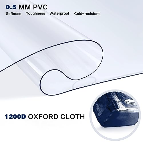 Image of PAMANO Clear Backpack Transparent Heavy Duty School PVC Bookbag See Through Bag Boys and Girls for College Work Travel Security