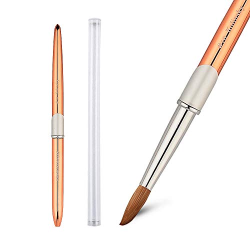 1PC KEMEISI Rose gold 100% Kolinsky Sable hair Brushes Acrylic Nail Brush Professional