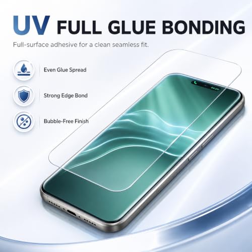 Image of ArmourPro UV Glue Tempered Glass for Tecno Camon 50 Ultra - Curved Screen Protector, 9H Anti Scratch, Edge-to-Edge Coverage, HD Clarity, Smooth Touch