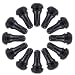 Ansblue Snap-In Short Black Rubber Stem TR413 Tubeless 0.453 inch 11.5 mm Flange Hole for Standard Vehicle Tires - 12pcs Black
