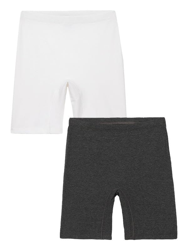 Image of mackly Girls Inner Shorts (Pack of 2) | 2-in-1 Seamless Panty Shorts with Gusset | Soft Breathable Base Layer for Dresses, Skirts