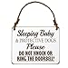 Sleeping Baby & Protective Dogs - Please Do Not Disturb Sign - Baby Sleeping Sign - Baby Shower Gift