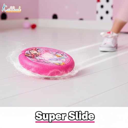 Image of Minnie Hover Football - LED Light-Up Air Power Indoor Soccer Ball with Soft Foam Bumper & Super Slide Feature, Safe Gliding Game for Girls, Pink Character Birthday Gift for Kids 3+