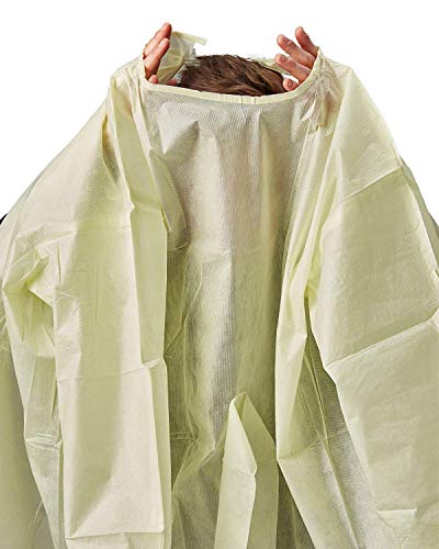 Amd Ritmed Isolation Gown Disposable Sms Polypropylene With Elastic Cuffs - Breathable Flexible Fluid Resistant Medical Protective Professional Surgical Lab Coats - Patented Design (10 Units, Regular) #TOP1