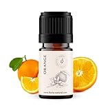 Bio Orangenöl ätherisch 5ml – 100% naturrein, kaltgepresst aus echten Orangen – Aroma- und Duftöl für Aromatherapie – Hochwertiges ätherisches Orangenöl Bio by FLORIA NATURAL