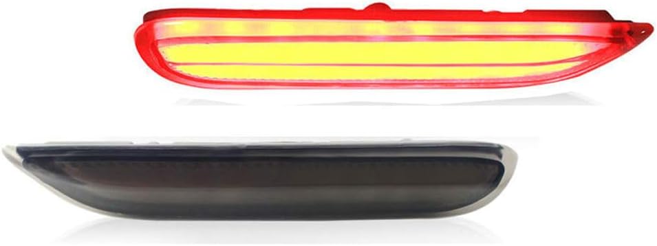GTINTHEBOX 3D Optic LED Rear Bumper Reflector Brake Tail Lights w/Sequential Turn Signal Lamps, Strobe Brake Lighting Kit For Infiniti Q50 QX56 QX60 QX80 Nissan Pathfinder Rogue