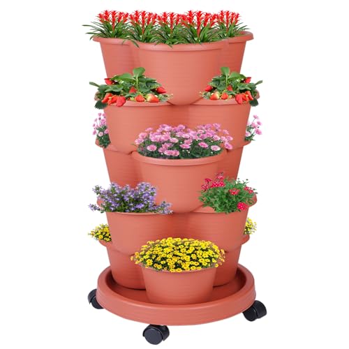 Pinky Family Plantador empilhável vertical de torre de jardim de ...