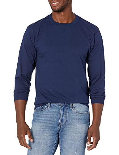 Image of Hanes Men's Beefy Long Sleeve Shirt, 1 or 2 Pack