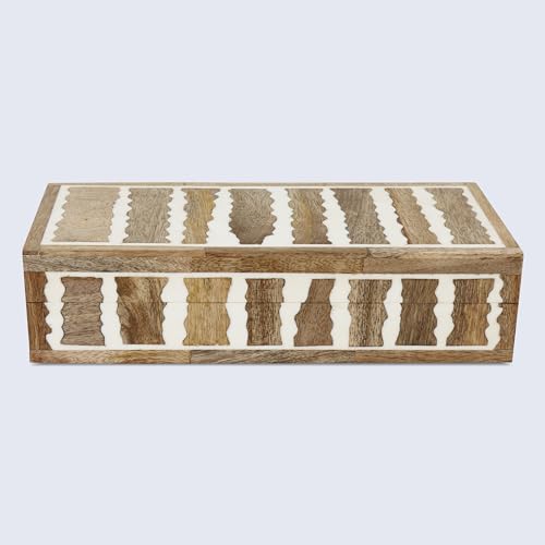 Image of Handicrafts Home 10x4.5x2.5 Decorative Box Handmade Storage Organizer Boxes with Lids Keepsake Gift Trinket Box Display Box, Kept Safari