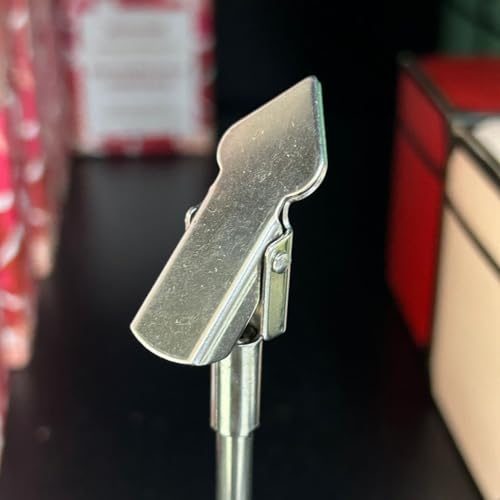 Porta Recado Bilhete Clip Em Aço Inox Para Mesa 10cm