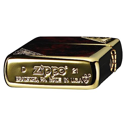 Encendedor Zippo 162GW-RM de latón con diseño veneciano miniatura 2