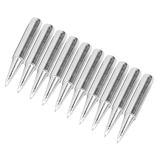 Itonash Juego de 10 Puntas para Cautín sin Plomo, Calentamiento Rápido, Larga Vida útil, Puntas para Cautín con Resistencia a Altas Temperaturas, para Máquinas de Soldar 900M T 1.6D