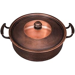 Cacerolas De Cobre Antiguas XENITE Olla común, Olla caliente de cobre puro engrosada Olla especial Olla Yuanyang Olla de inducción Olla de cobre Olla caliente antigua de cobre puro for el hogar Cazuela