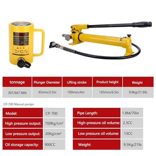 Hydrauliczny podnośnik cylindrowy z pompą ręczną, automatyczne zwijanie do zastosowań morskich, mostowych i budowlanych, wytrzymały do bezpiecznego podnoszenia i podparcia