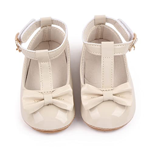 Oaisnit Baby Girl Shoes Mary Jane Flats Anti-Slip Princess Wedding Dress Infant Girl Soft Lightweight Crib Shoes thumb #3