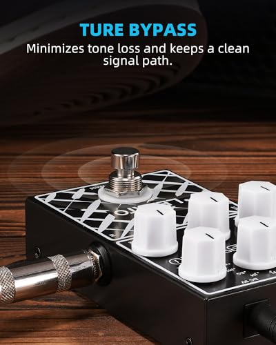 Image of LEKATO Amp Simulator Guitar Effect Pedal with True Bypass Clean to Overdrive for Electric Guitar Bypass (EP-01)