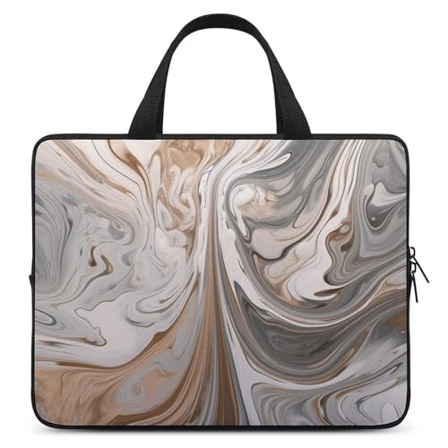 Sac à bandoulière pour ordinateur portable unisexe fond marbre léger