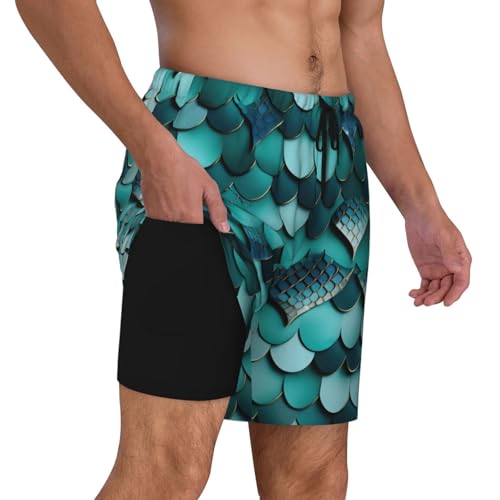 Bañador de hombre con estampado de escamas transpirable y ropa de playa 6