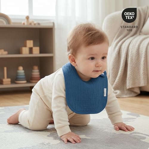 Image of Muslin Baby Bibs for Drooling and Teething,Bibs for Boys Girls
