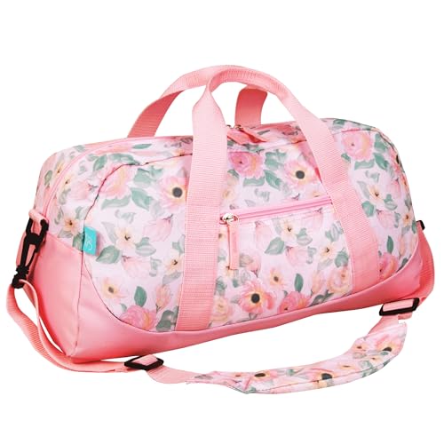 Image of JumpOff Jo by Wildkin Overnighter Duffel Bag - Lightweight Travel Bag for Kids - Floral Watercolor