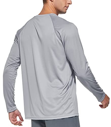 Susclude Men's Sun Protection UPF 50+ UV/SPF Long Sleeve T-Shirt Outdoor Rashguard Shirts for Running,Fishing,Hiking2