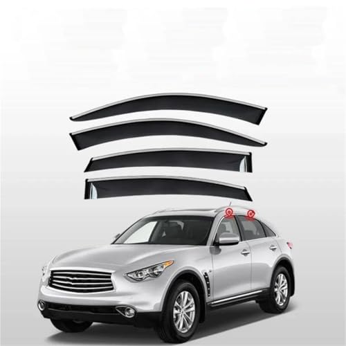 Déflecteurs de vitre Infiniti QX70 S51 contre buée et turbulences