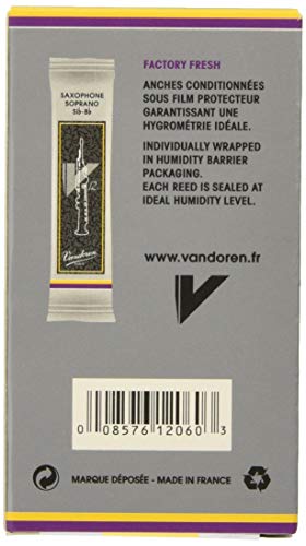 Vandoren V12 Soprano saxophone reeds, box of 10 - Strength 4, WOOD - Image 2