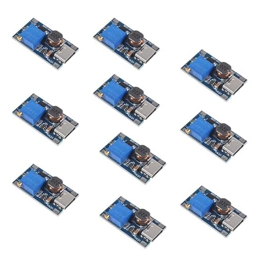iHaospace 10 x DC - DC Step Up Converter USB C Interface 2V-28V Step Up Modul Boost Converter Netzteil Adapter Voltage Regulator Adjustable kompatibel mit Arduino