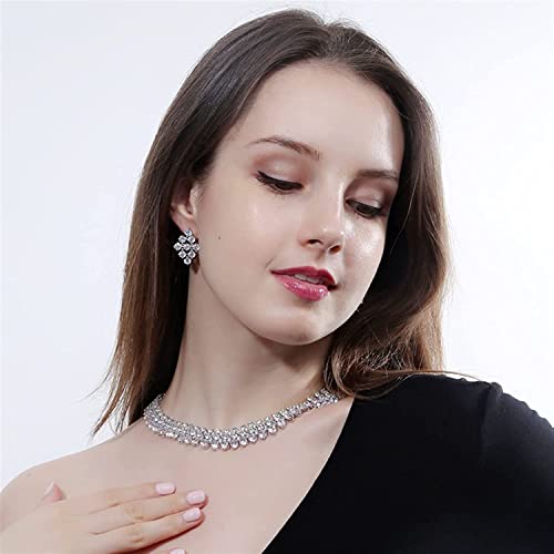 Collar de novia de cristal tallado y accesorios de boda con cuentas premium