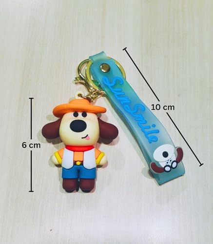 Image of Cute 3D Keychain | Keyring & Quirky Bag Charm | Hard Silicone, Unbreakable | Travel Essential | Kids Friendly | Strap & Bag Hook