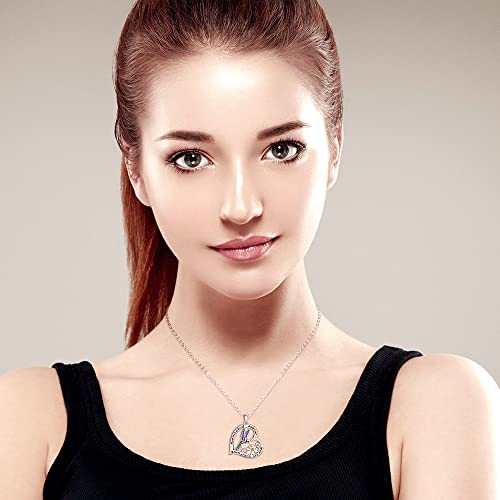 Hummingbird Necklace Hummingbird Necklaces for Women Sterling Silver Enamel Hummingbirds Heart Flower When Hummingbird Appear Angels Are Near Pendant Keepsake Jewelry Healing Gifts3