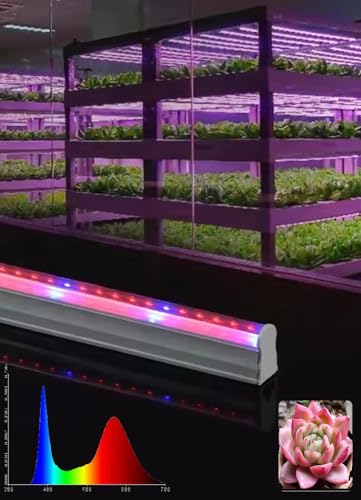 Image of Aluminium 20 Watt LED Grow Lights 2Ft for Indoor Plants, RED+Blue+UV (660NM-460NM-395NM) (Plug and Play)(Energy efficient) (20 Watt)