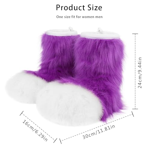 Image of Animal Fuzzy Slippers Bear Cat Wolf Dog Fox Fursuit Feet Paw Claw Shoes Furry Boots Costume Accessories for Adult Kids