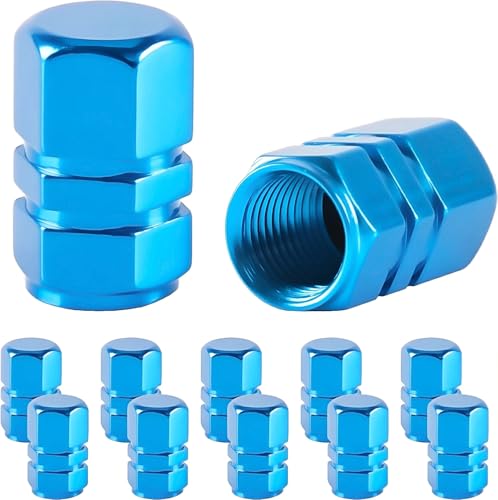 Car Tire Valve Stem Caps, 8pcs Air Caps Cover, Universal for Motorbike, Trucks, Bike, Electric Scooter, SUV-Pale Blue