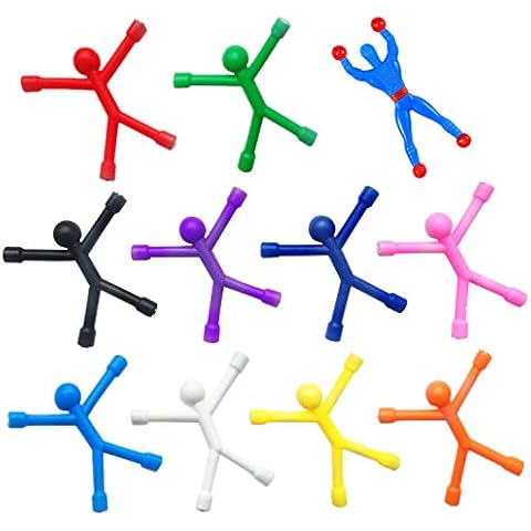 Refrigerator Magnets, Novelty Mini Man Fridge Magnets, Cute Rubber Magnet Magnetic For Kids And Adults Office Fun Decoration Desk, with 1 sticky men wall climber (Random color) Ayasee (11) Cover