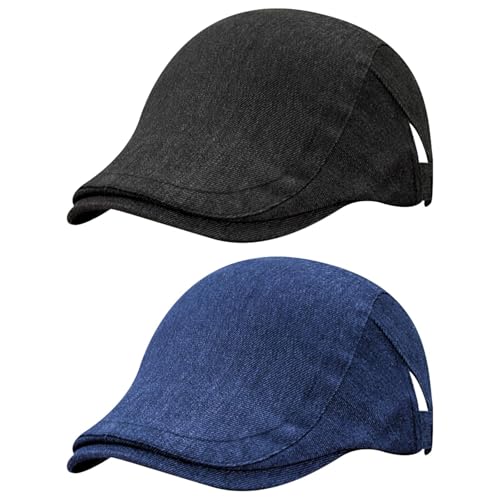 【Adatto a Tutte Le Occasioni】Berretto piatto da uomo in una varietà di opzioni di colore. Perfetto per le attività quotidiane e all'aperto come la guida, i viaggi, la caccia, la pesca, il golf, ecc.