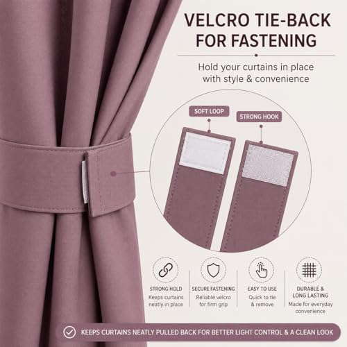 Image of THE LINEN COMPANY Premium Eyelet Door Curtain 6 Feet, Room Darkening Blackout Window Curtain, Lavender