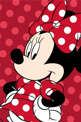 Jerry Fabrics Minnie Mouse Flauschdecke Schmusedecke Kuscheldecke 100 x 150...