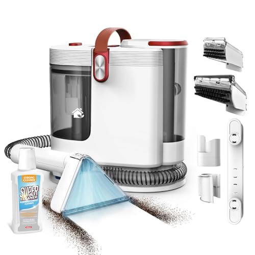 WURESE Portable Carpet Cleaner Machine, Carpet Shampooer, 15Kpa Upholstery Cleaner with 3 Tools, 54oz Large Water Tank, 16.4ft Power Cord, Spot and Stain Deep Cleaner for Rug, Couches, Car, Rose WURESE Portable Carpet Cleaner Machine, Carpet Shampooer, 15Kpa Upholstery Cleaner with 3 Tools, 54oz Large Water Tank, 16.4ft Power Cord, Spot and Stain Deep Cleaner for Rug, Couches, Car, Rose