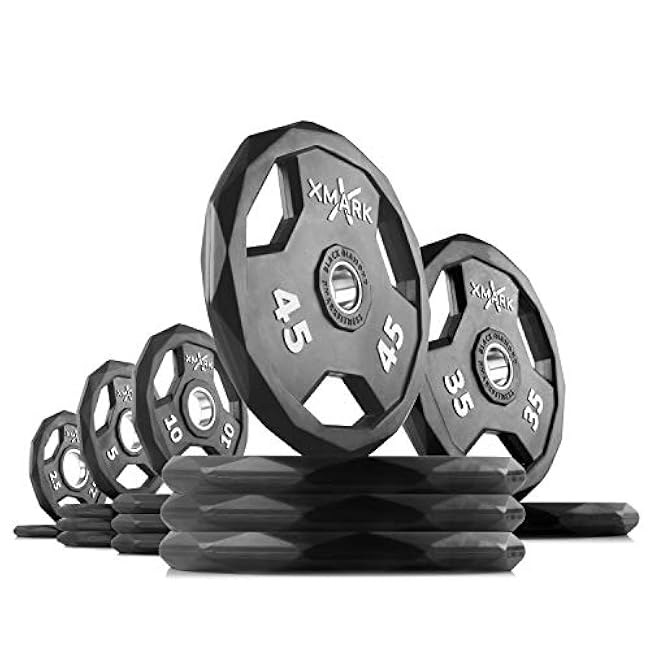 XMARK BLACK DIAMOND Olympic Weight Plates, Barbell Weights
