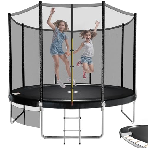 Trampolino Rotondo da Giardino 183/244/305/366/427 cm Trampolino Elastico per Adulti