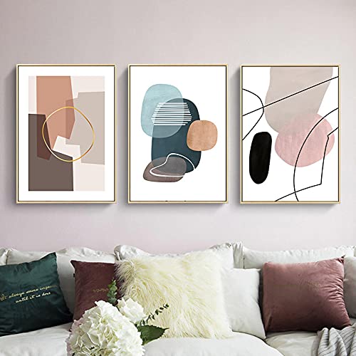 Toile peinture géométrique Vie Simple pour créer un havre de paix à la maison