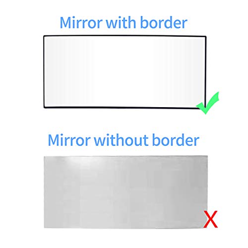 Clip On Security Mirror, Cubicle Computer Desk Convex Mirror For Office Personal Safety Rearview Monitors Or Anywhere (7.28" Rectangle Mirror With Border) #TOP4