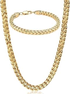 MEENAZ chain for men combo Bracelet for men gold chain for men stylish chain for boys mens necklace for men Stainless stee...