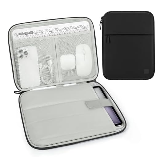 Dadanism 13 Pulgadas Funda Bolsa Protectora Acolchada para iPad Pro 13" M4 2024, iPad Air 13" M3 M2, iPad Pro 12,9", Galaxy Tab S10+/S10 Plus/S9 FE+/S9 FE Plus/S9+/S9 Plus 12,4", Tab P12 12,7",Negro