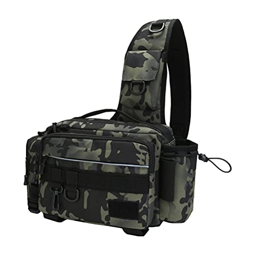 Bolsa para aparejos de pesca Veemoon de nylon con correa ajustable para almacenamiento
